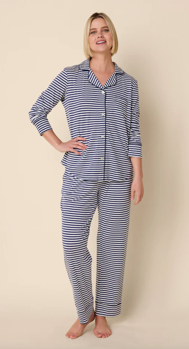 Navy Stripe Pajama Set main image 0